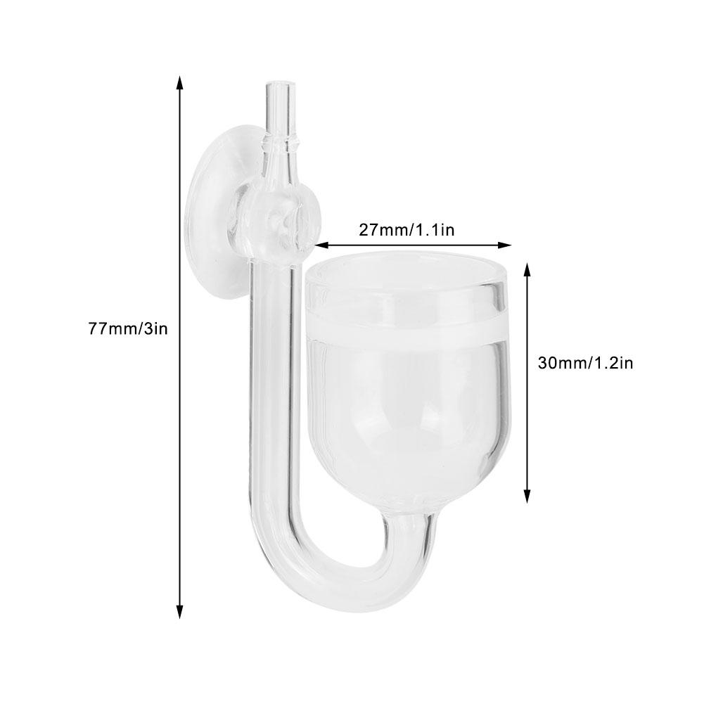 CO2 High Transparent Glass Refiner Diffuser Large Straight Pipe for Aquarium Water Grass Fish