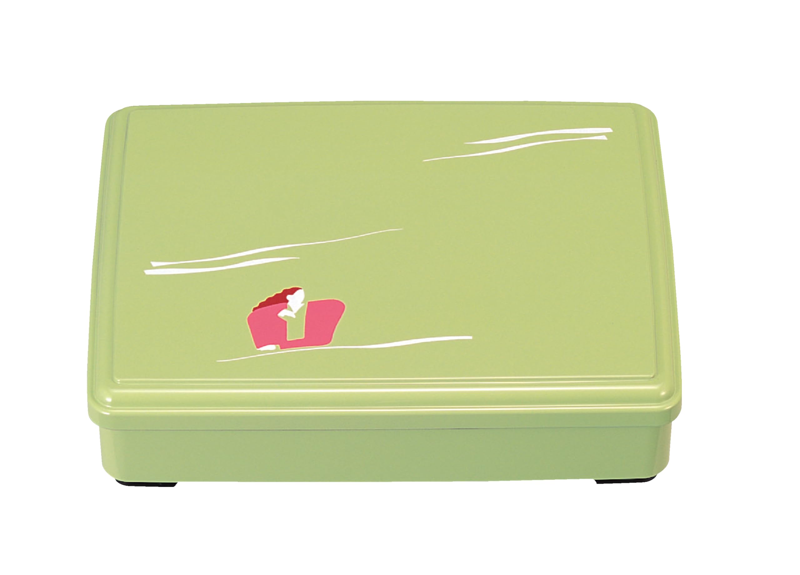 

Wakaizumi Lacquerware Nagisa Bento Box Romance 9-inch (Fixed Divider) 1-409-2 зелёный