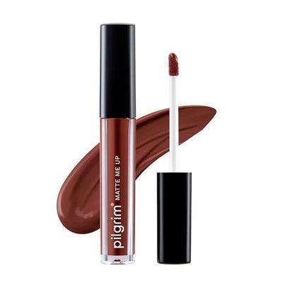 Pilgrim Liquid Matte Lipstick - Bossy Brown | Lipstick for Women with Hyaluronic Acid  | Long Lasting & Non Drying with Hydrating Ingredients 3gms