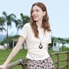 Betu Women's Summer Pleated Short-Sleeve T-Shirt