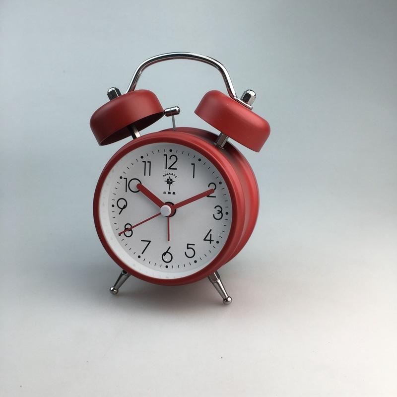 

Металлический будильник Polaris с громким звонком, металлический двухзвонковый будильник, конфетного цвета, студенческий будильник