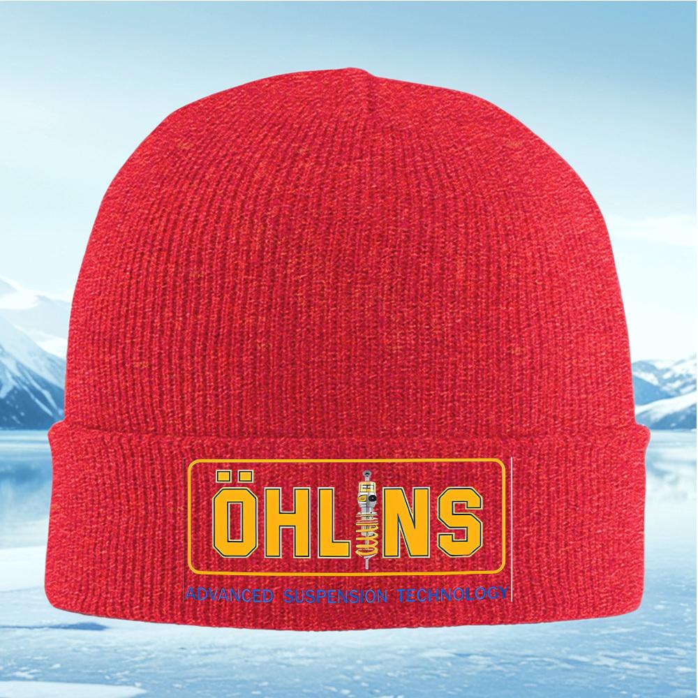 HLINS Logo Advanced Suspension Technology Unisex Women Unisex Knitted Hat Beanie Pullover Cap Winter Thermal Warm Christmas Outdoo