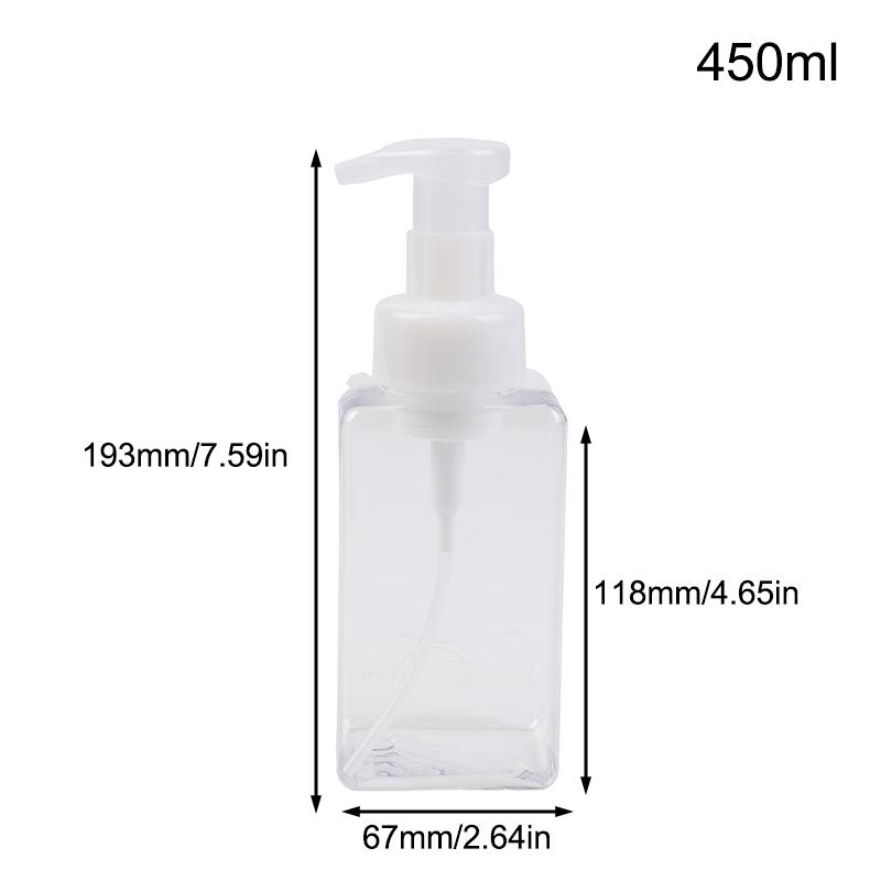 Square Plastic Pump Bottles – Refillable Containers for Shampoo, Lotion & Soap Dispensing