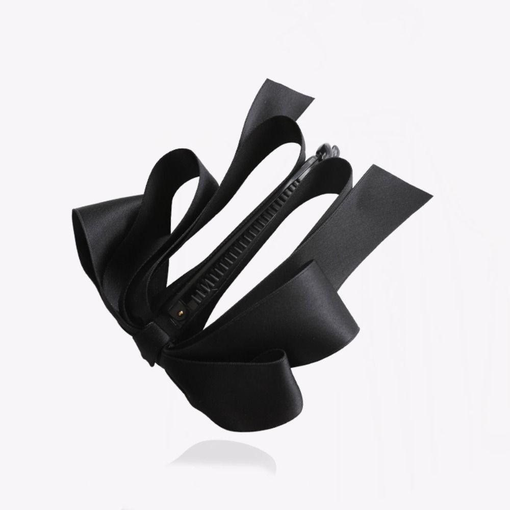 Spinka pionowa z tkaniny wstążkowej Satynowa spinka do włosów dla dziewcząt Spinka bananowa Nakrycie głowy z kokardą Spinka do włosów w stylu koreańskim