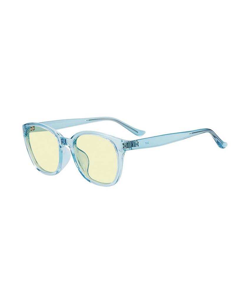 CUT Sunglasses Colored TR UV Unisex [Zoff] SUNCUTGlasses/UV100% Wellington-style (Blue (Clear) - ZA181G06_70A2) Lenses, Lightweight, Material,