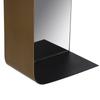 Wall Mirror 20 X 12 X 50 Cm Black Gold Metal