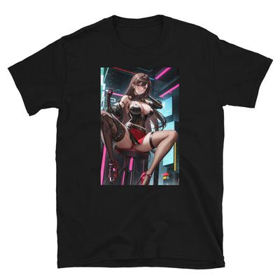 Hot Ecchi Animejente Hentai Sexy Manga Waifu Kortarmet Unisex T-skjorte