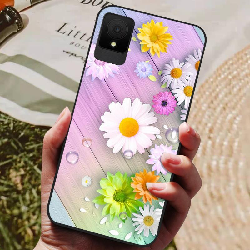 For TCL 502 Case Shockproof Soft Silicone TPU Bumper for TCL 502 Global Cover Cat Luxury  TCL502 Cute Cartoon Shell