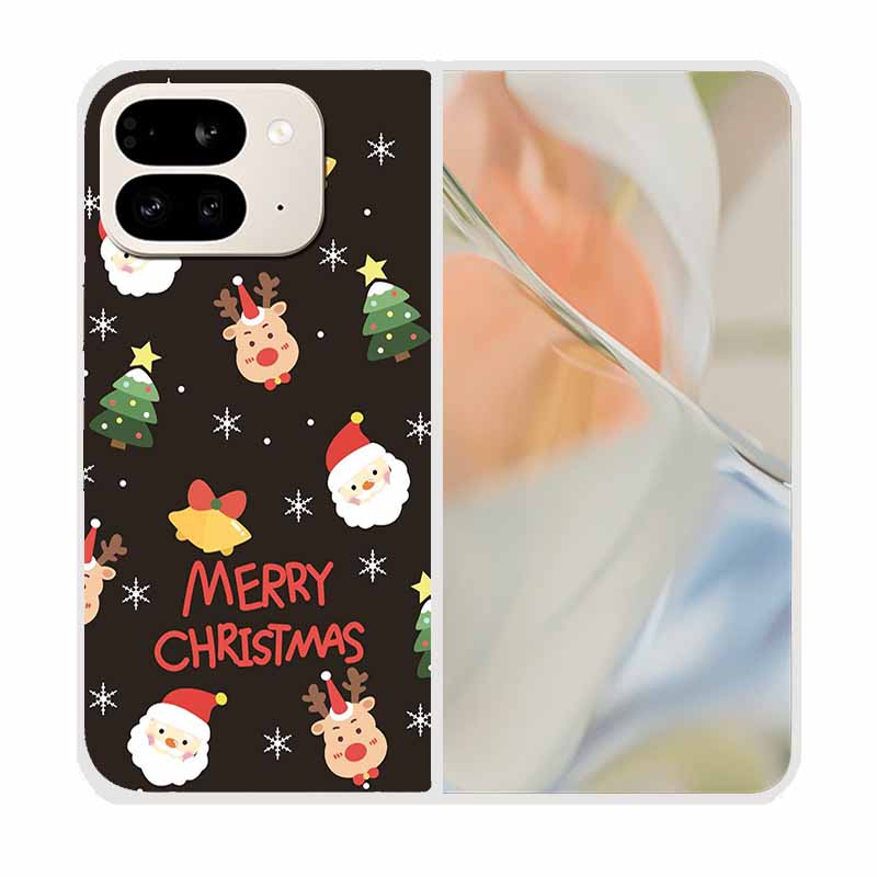 For Google Pixel 9 Pro Fold Case Pixel Fold Christmas Cute Clear Hard Plastic PC Phone Back Cover For Google Pixel9 Pro Fold 5G