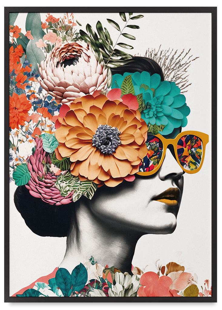 Poster Portrait Woman Collage