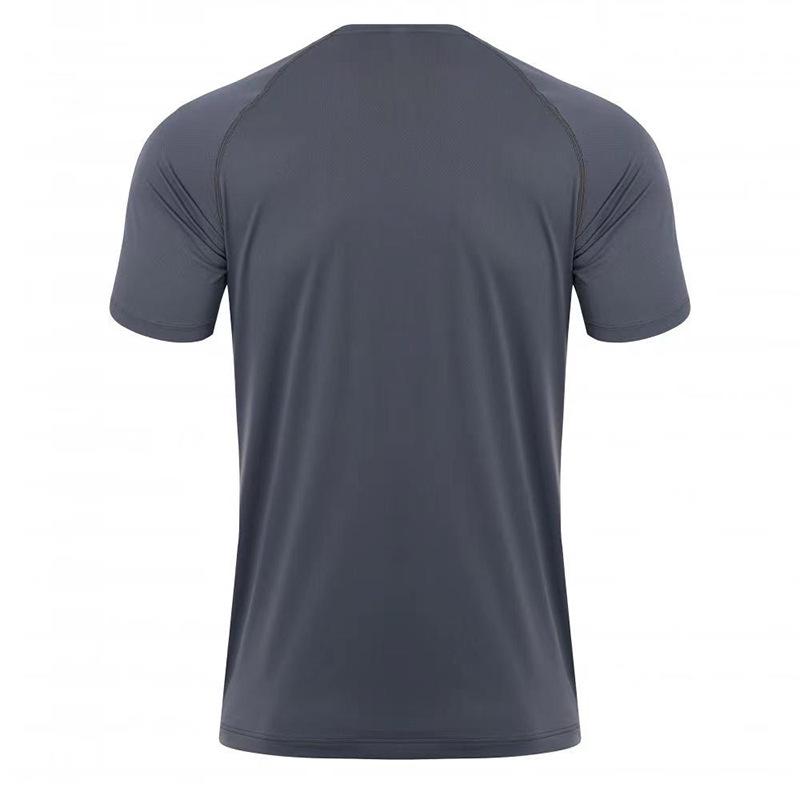 Men's 2024 Summer Quick-Dry Short Sleeve Sports Top - Round Neck, Loose Fit, Casual Fitness Running Tee