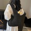 Yogodlns Casual Woven Straw Bag Large Capacity Fashionable Shoulder Beach Vacation Bag for Spring Summer Shopper Handbag Totes