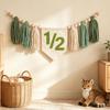 Boho-style Party Decorations 6 Month High Chair Banner High Quality Birthday Banner  Photo Shoot