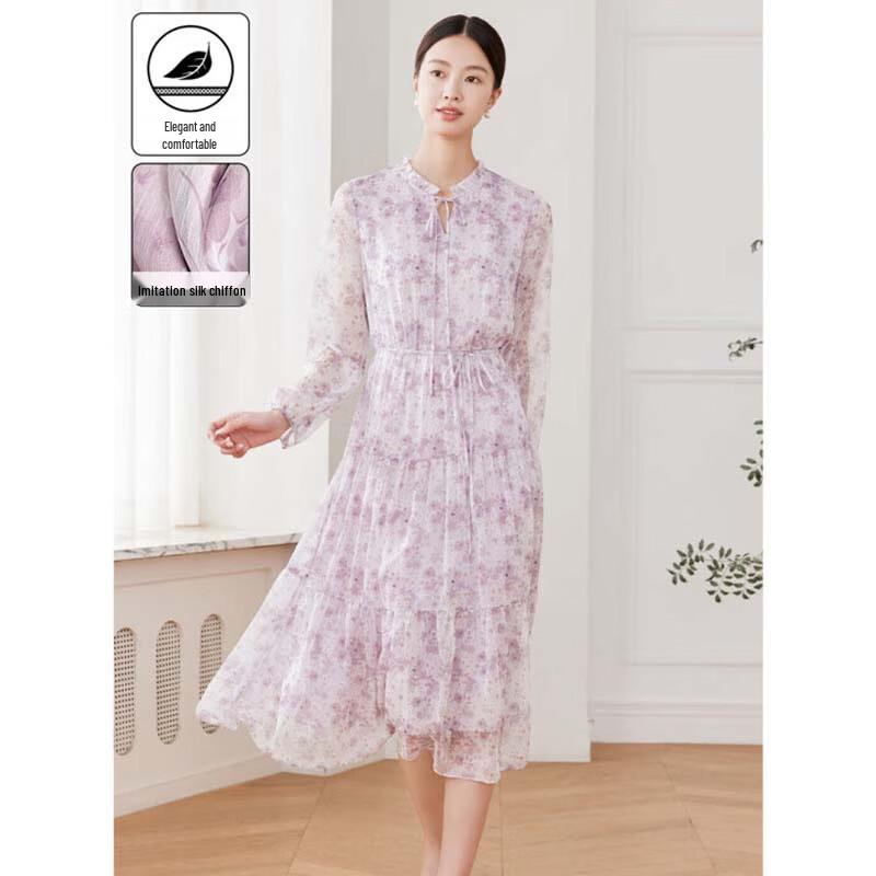 

JESSIE Floral Chiffon Ruffle Dress S