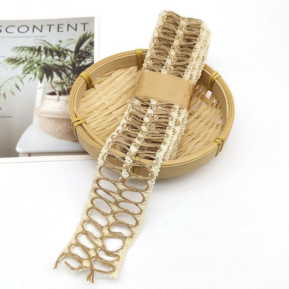 Pattern Woven Gift Wrapping Gift Box Decor Home Ornament DIY Scrapbook Hemp Rope Burlap Roll Jute Ribbon Wedding Party Supplies