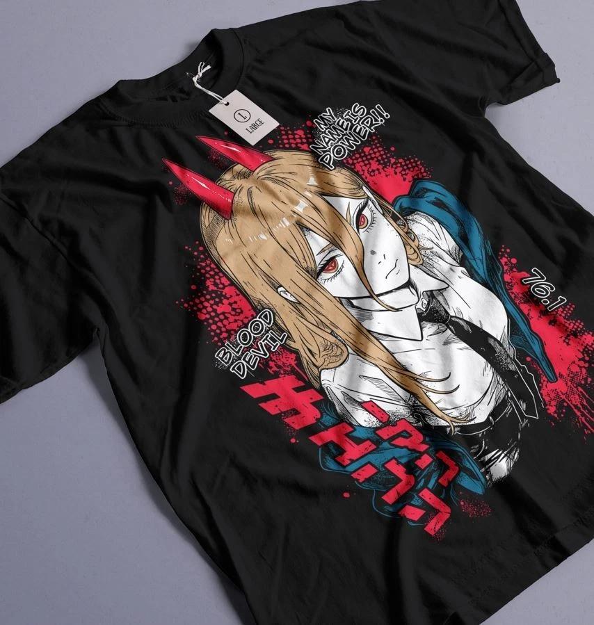 Chainsaw Unisex POWER TShirt Devil Anime Unisexga Denji Power Gift Shirt All Size S