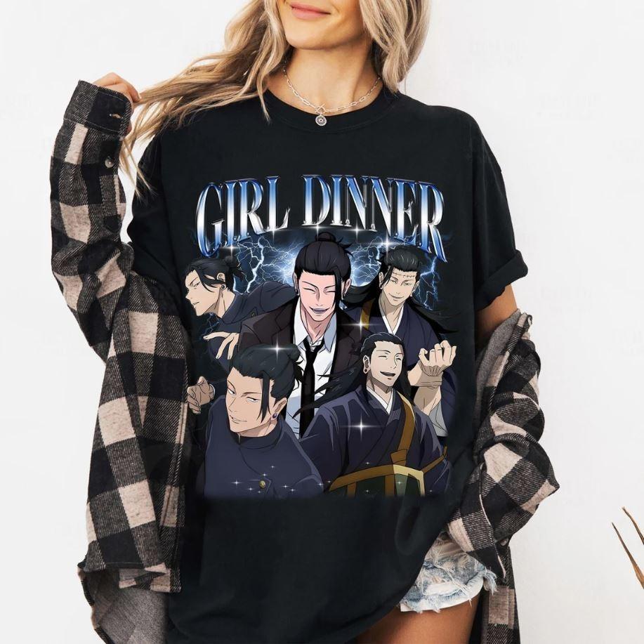

Suguru Geto Jujutsu Kaisen TShirt Anime Girl Dinner Shirt gojo merch Anime Shirt M