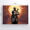 Malowanie Po Numerach Obrazy Do Malowania -Mandalorian Z Baby Yodą 50X40 Cm