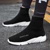 Brand Unisex Socks Shoes Breathable High-top Running Shoes Men's Casual Sneakers Mesh Stretch Fabric Slip-On Ladies Sports Shoes