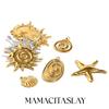 MamacitaSlay 316L Stainless Steel Threaded Sun Starfish Charms Earrings Necklace Bracelet DIY Pendant Waterproof Jewelry Gifts