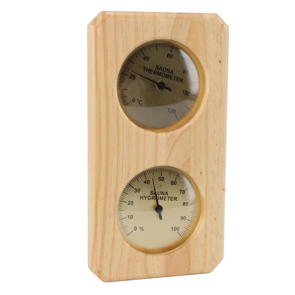 Sauna Thermometer and Hygrometer 2 in 1 Indoor Humidity Temperature Measurement Sauna Room Wooden Sauna Hygrothermograph