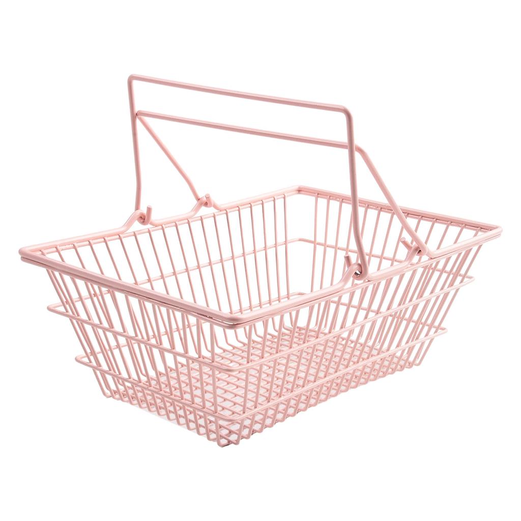 Rack Storage Basket Pink Desktop Finishing Cosmetics Jewelry Container