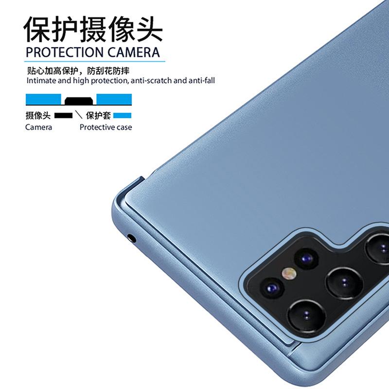 Pro iPhone 16e 2025 Pouzdro Luxusní Zrcadlový Kožený Vyklápěcí Stojánkový Kryt Pro i Phone 16e 16 e e16 iPhone16e 6.1" Pouzdra s Průhledným Zobrazením