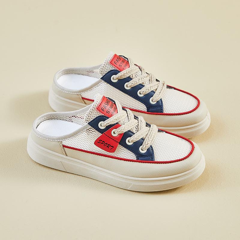 2025 summer little white shoes new female students thick-soled heightening mesh breathable casual board shoes KT283