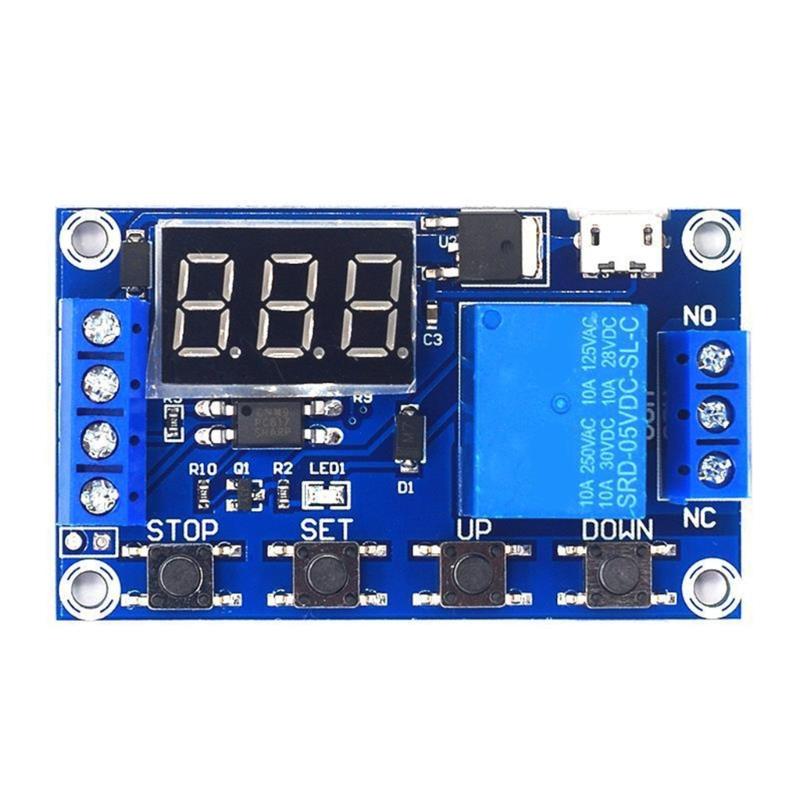 Programmable Relays Timer DC6-30V Timer Relays Module with Adjustable OP CLLOP Parameters for Industrial Applications