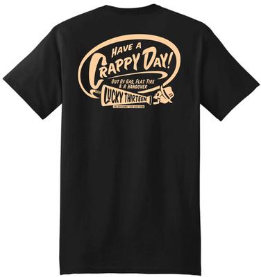 Authentic LUCKY 13 The Crappy Day T-Shirt Black M NEW