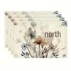 Printed Festival Party Placemats: Stain-Proof, Heat-Resistant Table Decoration