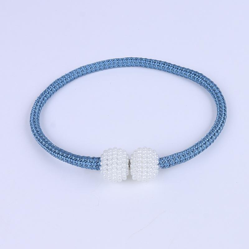 No-Drill Small Pearl Magnetic Curtain Tiebacks Rope Buckle Straps
