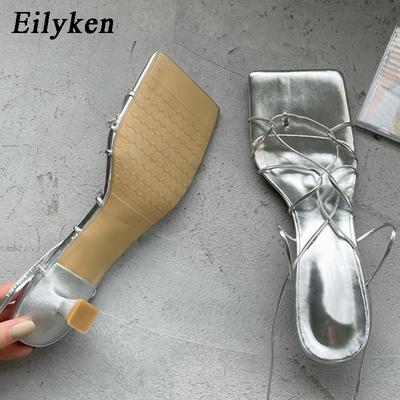 Fashion Women Sandals Thin Low Heel Lace Up Rome Summer Gladiator Casual Narrow Band Ankle Strap Shoes Big Size 40