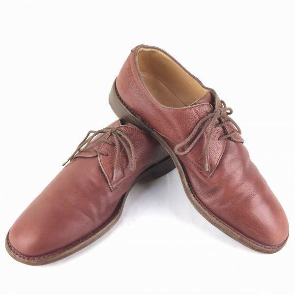 

80s-90s Vintage gravati Made in Italy Plain Toe Business Shoes Brown size 7 25.0-25.5 Men s
