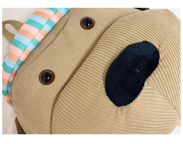 2025 Large Korean Style Backpack with Cute Cartoon Dog Design for Students