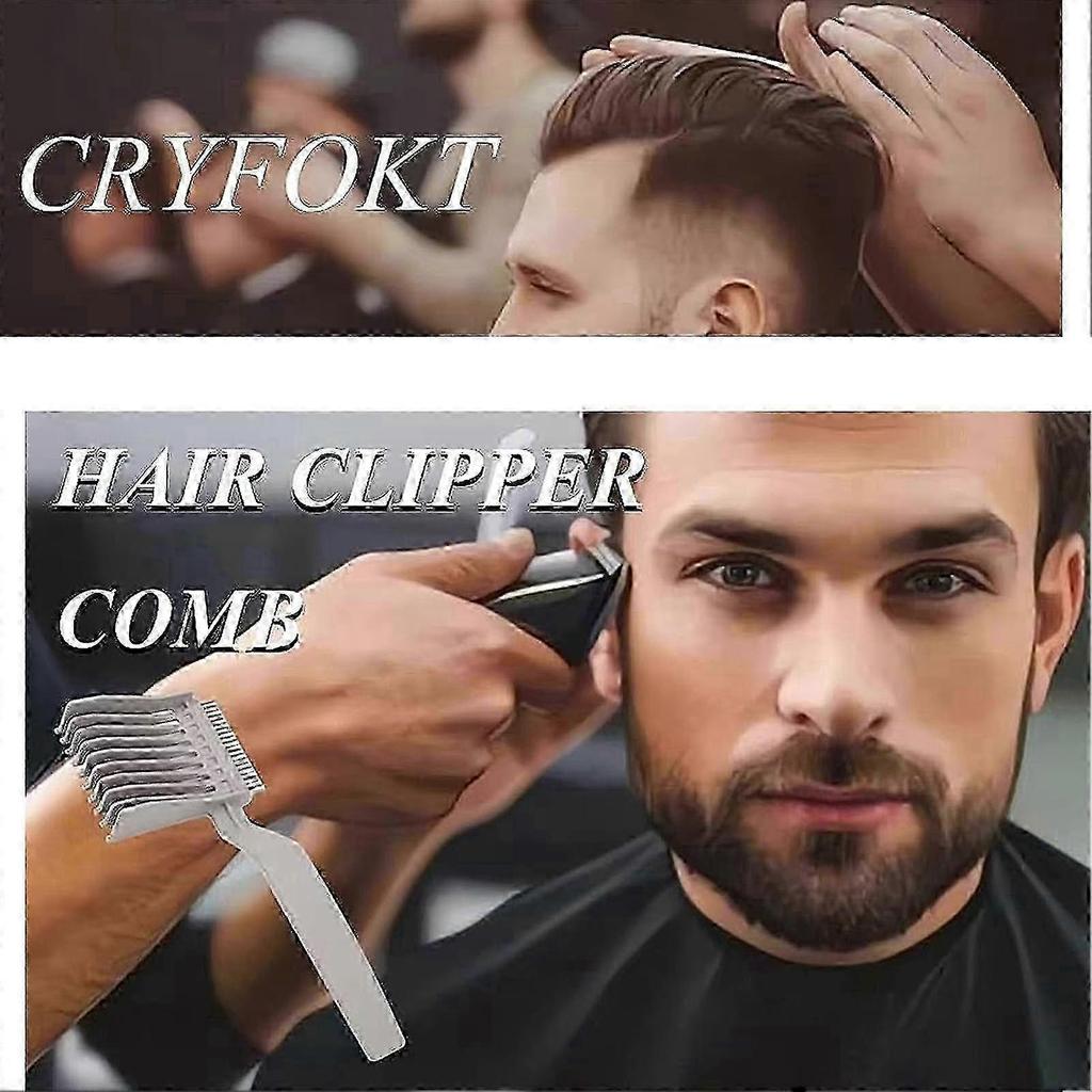 2025 2-Piece Salon Hairdressing Barber Fade Combs with Ergonomic Curved Design for Precise Positioning