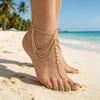 Neue originale elegante Strand-Knöchelkette Wunsch personalisiert Retro lässig Nischen-Designgefühl Bohème-Stil elegantes Fußaccessoire
