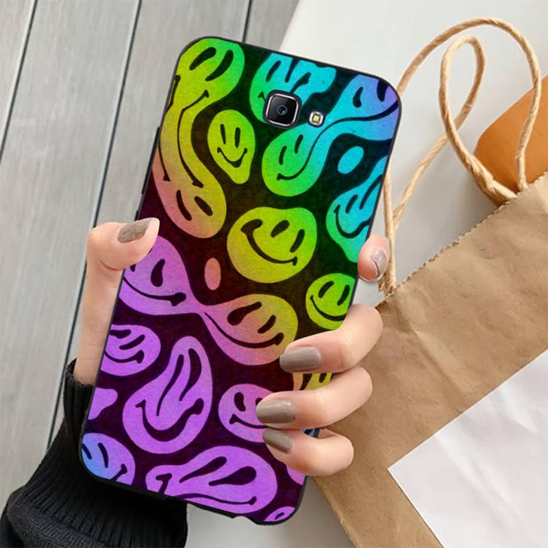 Cute Funny Trippy Smiley Face Phone Case for Samsung S20 Lite S21 S10 S9 Plus for Redmi Note8 9pro for Huawei Y6 Cover