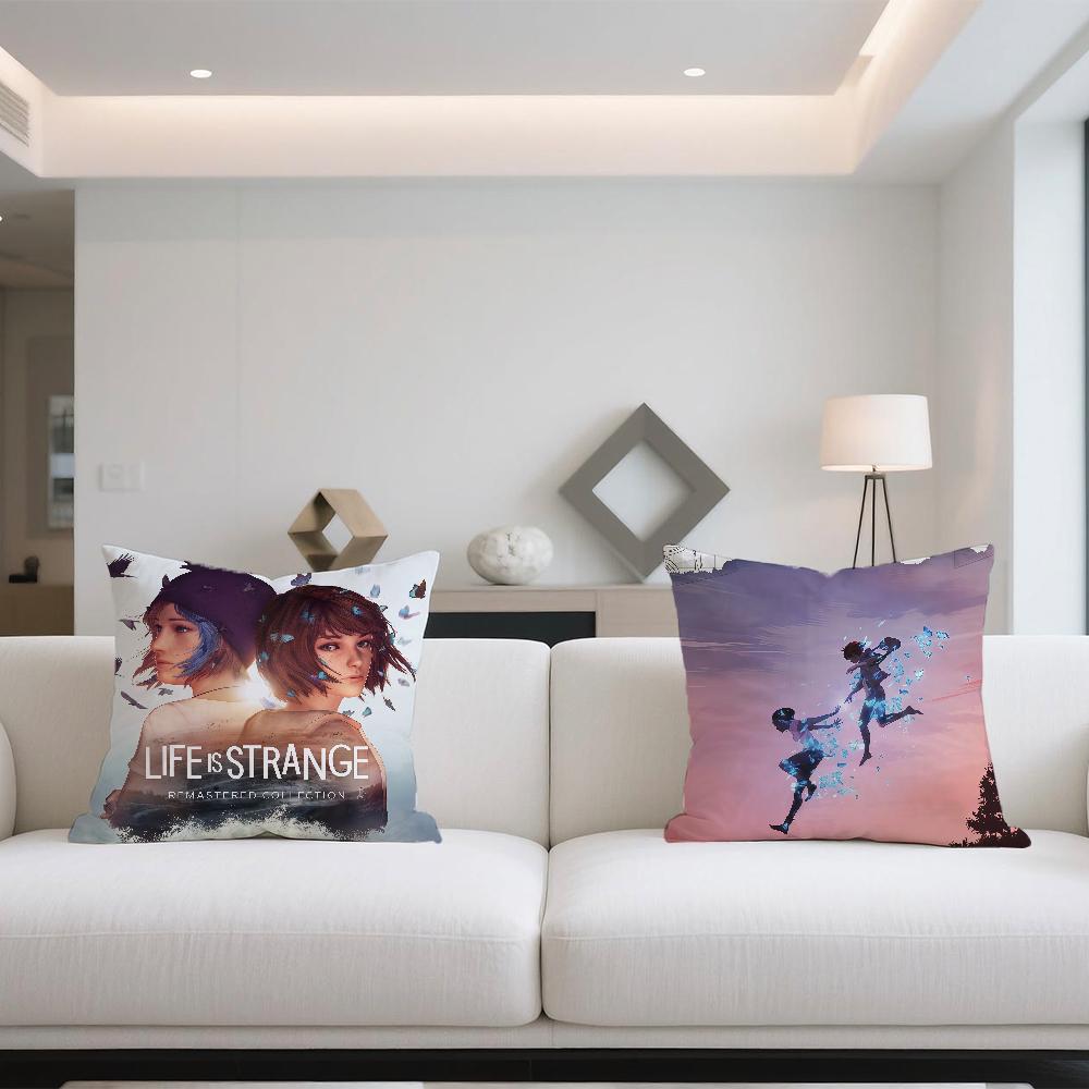 L-Life I-Is Game S-Strange cushion cover For Sofa Car Office Cafe Soft And Comfortable Double-Sided Printing Pillow Cover