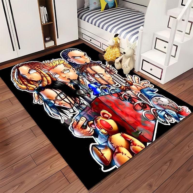 Animated Gang Characters Carpet suitable as a non-slip mat for the living room or bedroom sofa