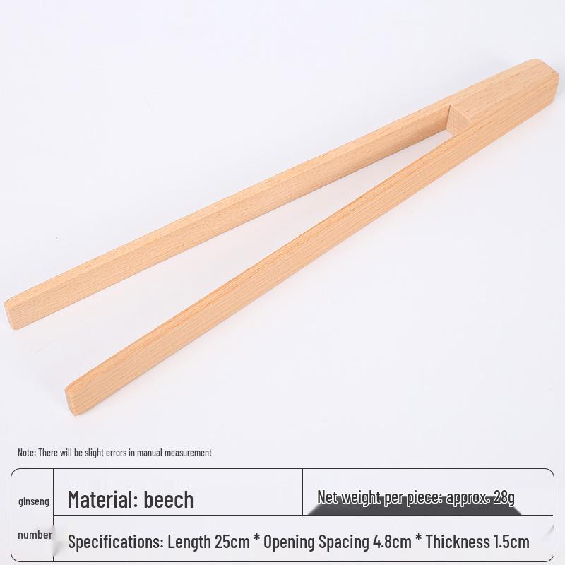 Bamboo Anti-Scald BBQ & Dessert Tongs with Long Handle