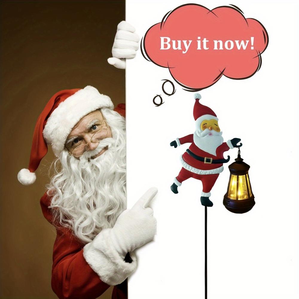 Solar Christmas Lights - IP44 Santa LED Garden Decoration,Garden, Lawn Lighting, Suitable for Outdoor,Suitable for Christmas and Halloween Decorations
