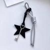 Trendy PU Leather Star Pendant Keychain Stylish Braided Rope Key Holder Handmade Colorful Keyring for Fashion Lovers