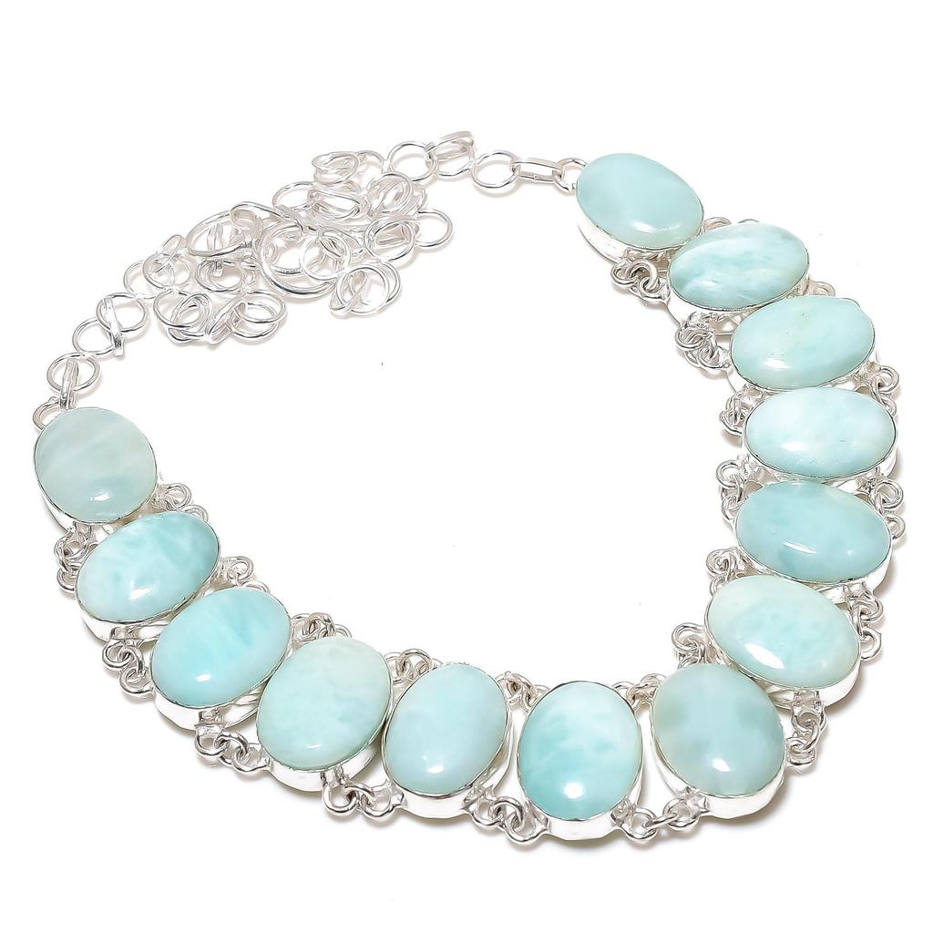 Natural Amazonite Gemstone Handmade 925 Sterling Silver Electroform Necklace, Amazonite Silver For Wife Unisex Pendant Gift For Mom