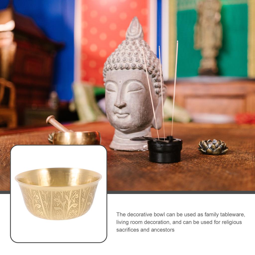 Měděná miska Dekorace Hladká hladká chrámová miska Chrámové domácí misky Mísa Nádobí na nádobí Články o vybavení domácích misek Nabídka dekorací misek