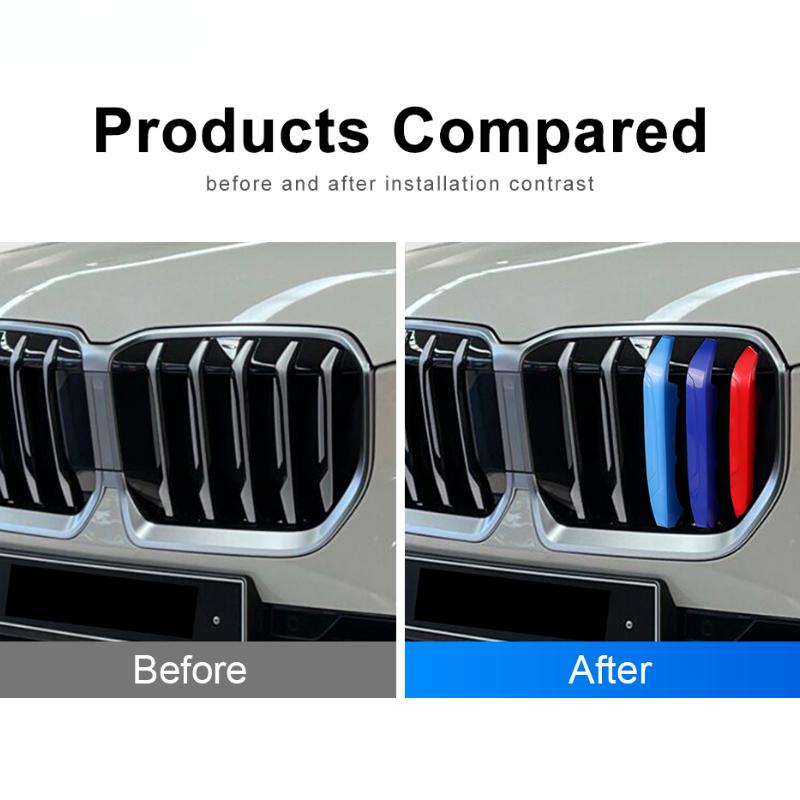 For BMW X1 U11  ABS Car Front Grille Stripes Covers Grid Strips Clips Trim Cover Car Accessories