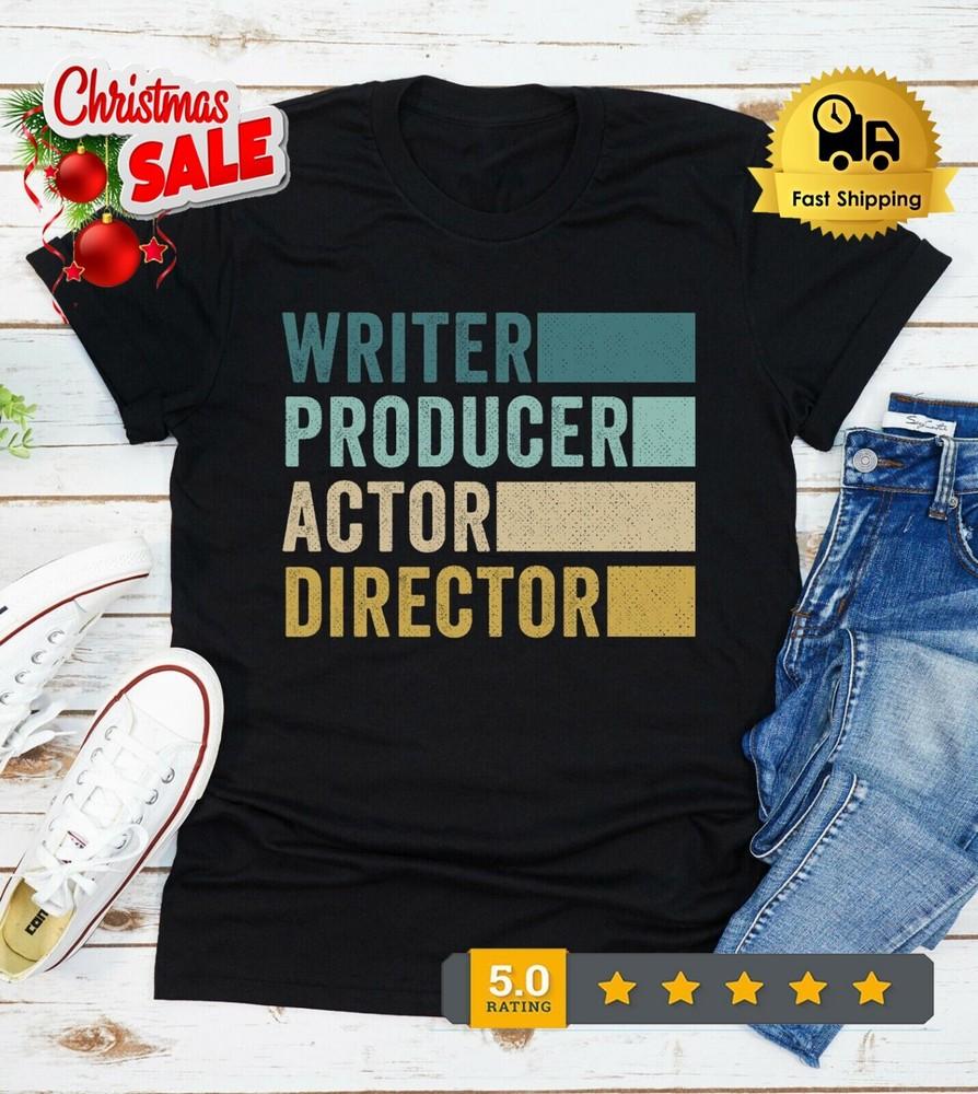 2025/Writer Producer Actor Director T-Shirt Filmmaker Movie Film Unisex T-Shirt L