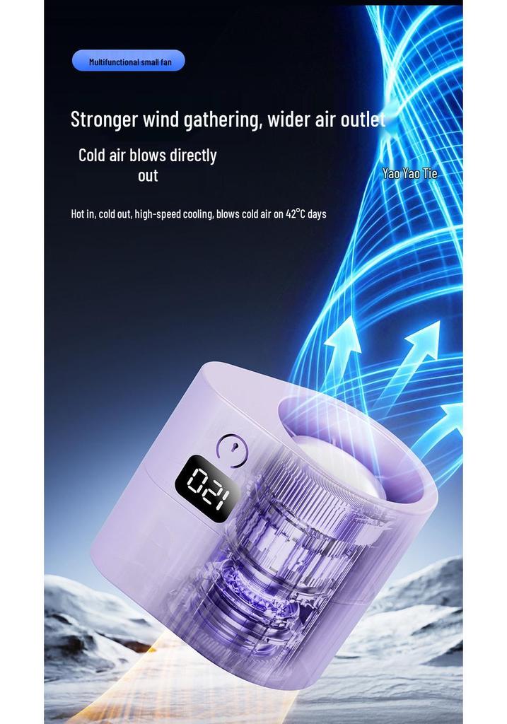 Portable Multifunctional USB Wrist and Waist Fan for Students and Outdoor Use