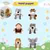 Jungle Animal Hand Puppets Lion Tiger Deer Monkey Plush Toys For Kids