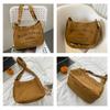 Large Capacity Letter Canvas Underarm Bag Korean Style Simple Handbag  Outdoor